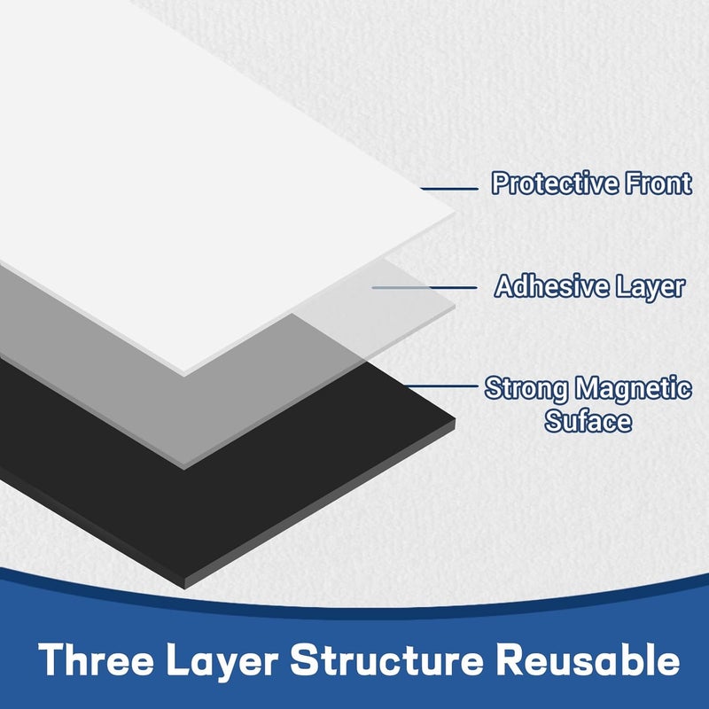 TZSTARJIMAG Magnet Sheets with Adhesive Backing,8.5" x 11"(Pack of 24),30 mil Thick Cuttable Flexible Magnetic Sheets for DIY Crafts,Photos,Letters and Stickers - Image 3